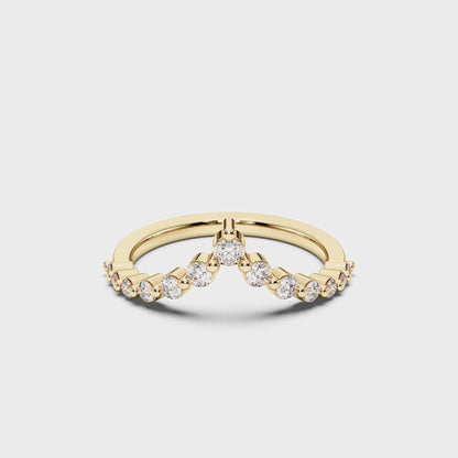 ROUND V SHAPE WEDDING BAND
