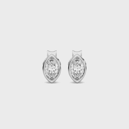 MARQUISE BEZEL STUDS