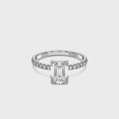 EMERALD SIDESTONE RING (THIN)