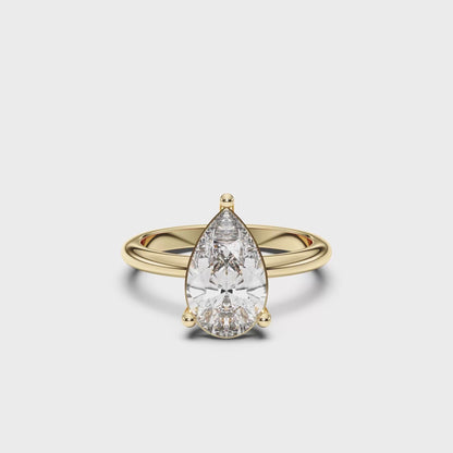 PEAR SOLITAIRE RING