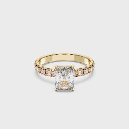 RADIANT SIDESTONE RING (THICK)