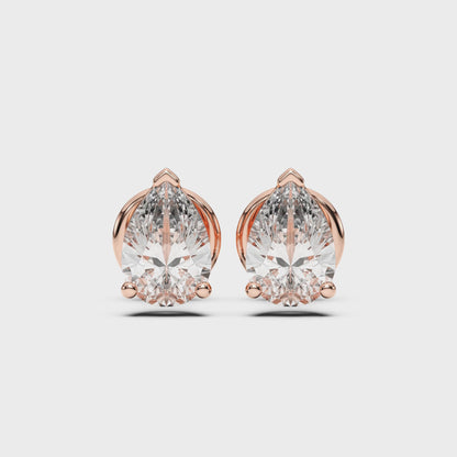 PEAR 3PRONG STUDS