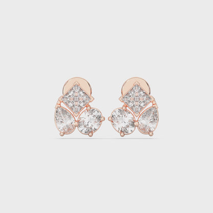 MIX SHAPE CLUSTER EARRING