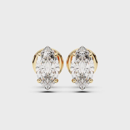 MARQUISE  V PRONG STUDS