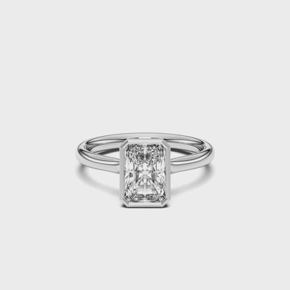 RADIANT BEZEL SOLITAIRE RING