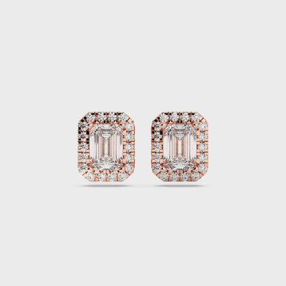 EMERALD HALO EARRING