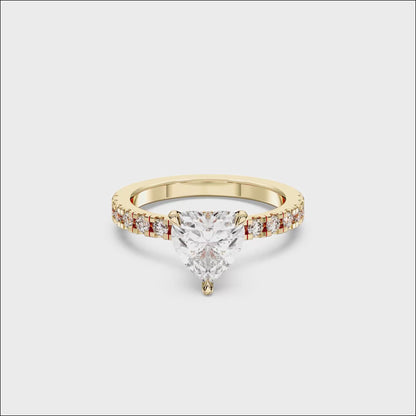 HEART HIDDEN HALO (COLLAR) WITH SIDE STONE
