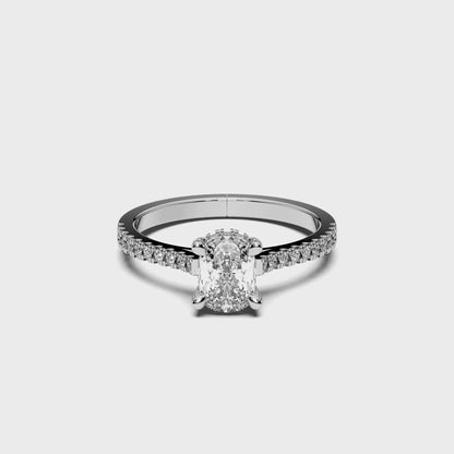 EL.CUSHION HIDDEN HALO WITH SIDE STONE