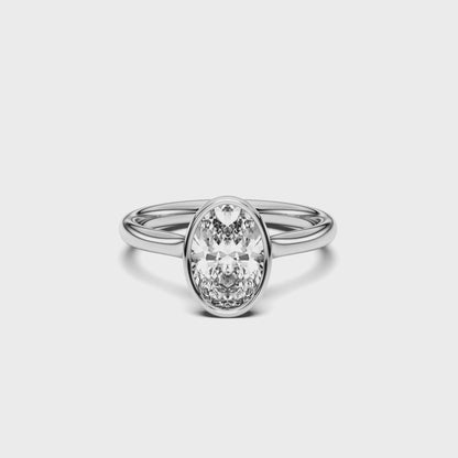 OVAL BEZEL SOLITAIRE RING
