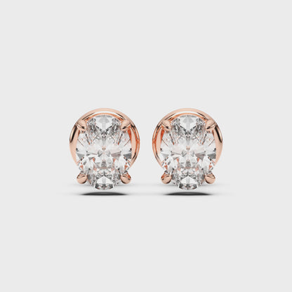 OVAL 4PRONG STUDS