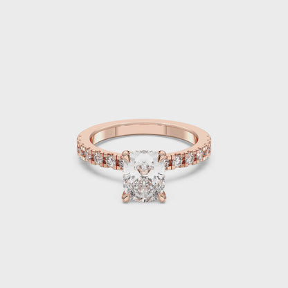 EL.CUSHION HIDDEN HALO (COLLAR)  WITH SIDE STONE
