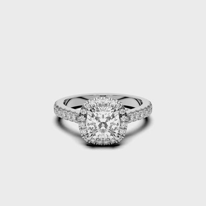 SQ.CUSHION HALO RING