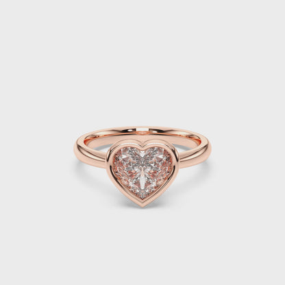 HEART BEZEL SOLITAIRE RING