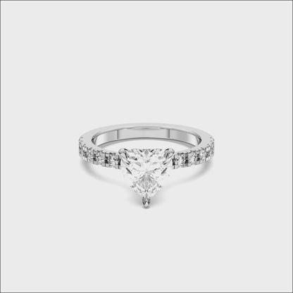 HEART HIDDEN HALO (COLLAR) WITH SIDE STONE