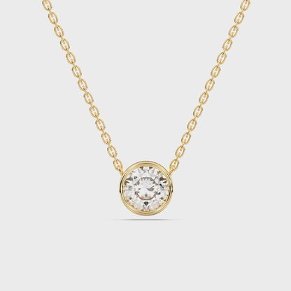 ROUND BEZEL SOLITAIRE PENDANT