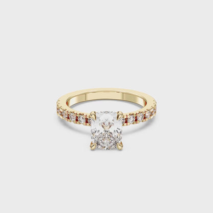 EL.CUSHION HIDDEN HALO (COLLAR)  WITH SIDE STONE