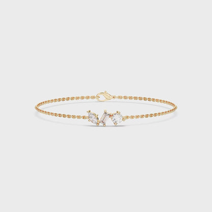 3STONE MULTISHAPE  BRACELET