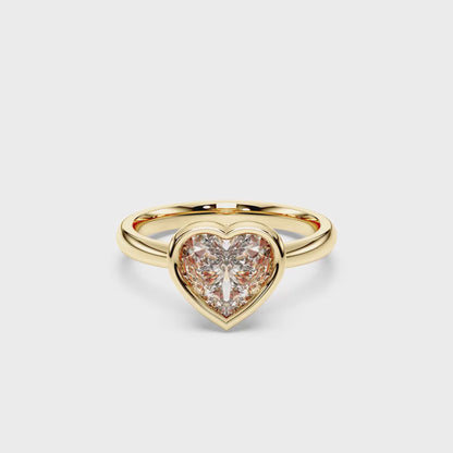 HEART BEZEL SOLITAIRE RING