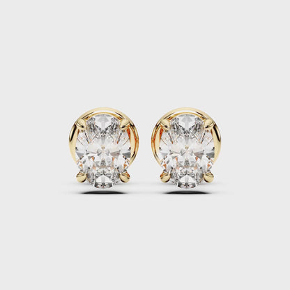OVAL 4PRONG STUDS
