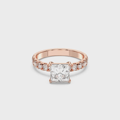 PRINCESS SIDESTONE RING(THICK)
