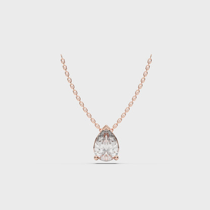 PEAR SOLITAIRE PENDANT