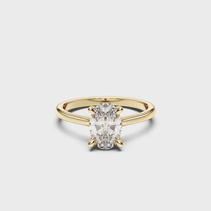 OVAL HIDDEN HALO RING
