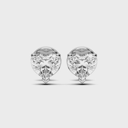 HEART 3PRONG STUDS
