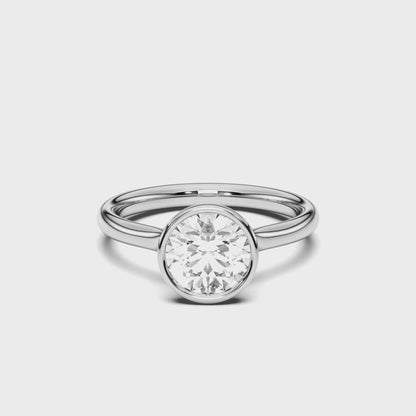 ROUND BEZEL SOLITAIRE RING