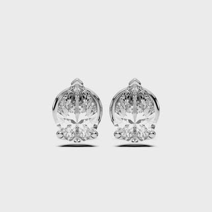 PEAR 3PRONG STUDS