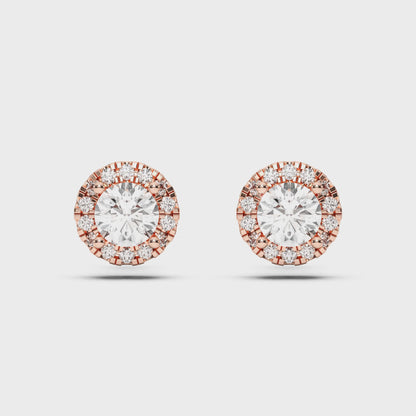 ROUND HALO EARRING