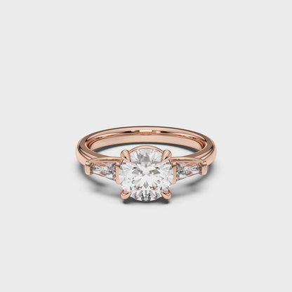 RD/TB 3 STONES RING