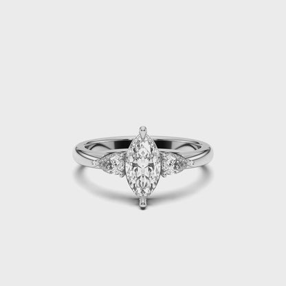 MQ/PS 3 STONES RING