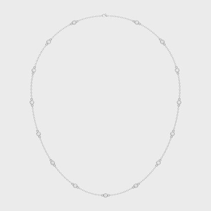 ROUND DIAMOND BY THE YARD NECKLACE