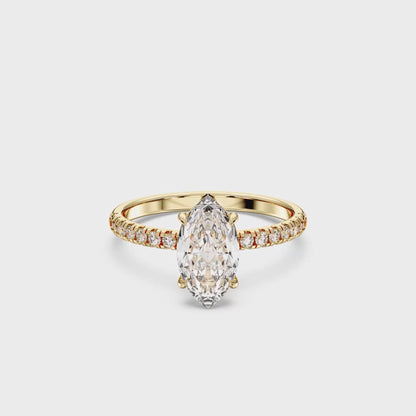 MARQUISE SIDESTONE RING (THIN)
