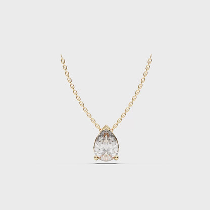 PEAR SOLITAIRE PENDANT