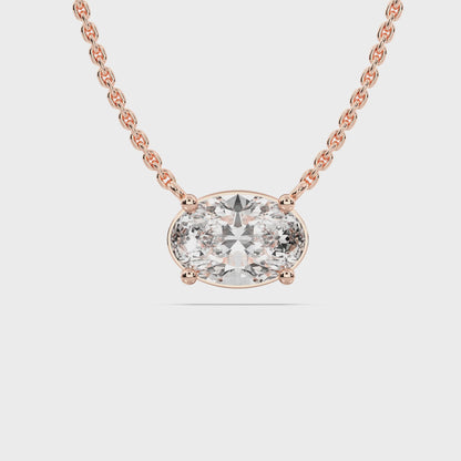 OVAL SOLITAIRE PENDANT