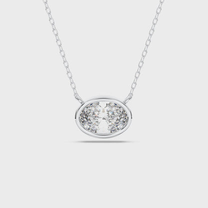 OVAL BEZEL SOLITAIRE PENDANT