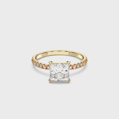 PRINCESS SIDESTONE RING (THIN)