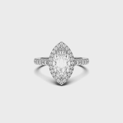 MARQUISE HALO RING
