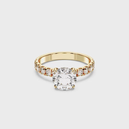 ROUND SIDESTONE RING (THICK)