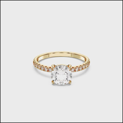 ROUND SIDESTONE RING (THIN)