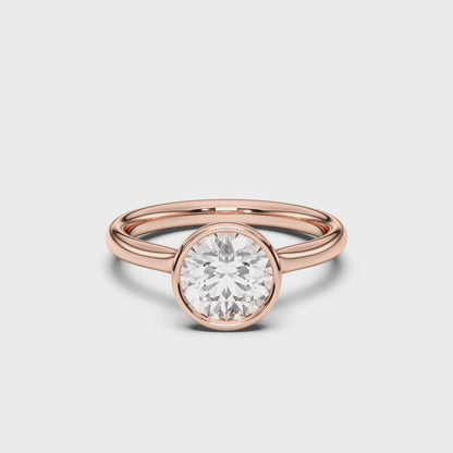 ROUND BEZEL SOLITAIRE RING