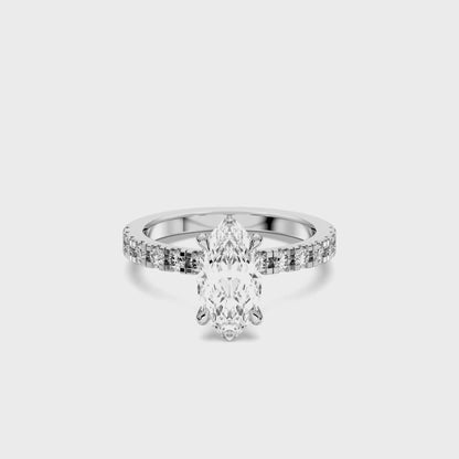MARQUISE HIDDEN HALO (COLLAR) WITH SIDE STONE