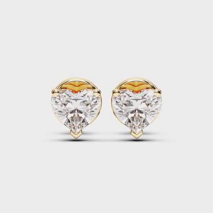 HEART 3PRONG STUDS