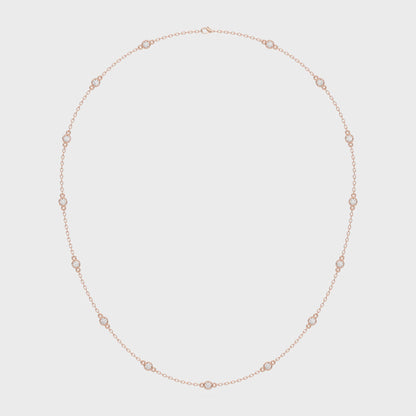 ROUND DIAMOND BY THE YARD NECKLACE