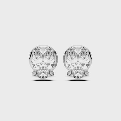 OVAL 4PRONG STUDS