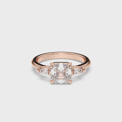 SQ.EMR/TB 3 STONES RING