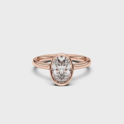 OVAL BEZEL SOLITAIRE RING