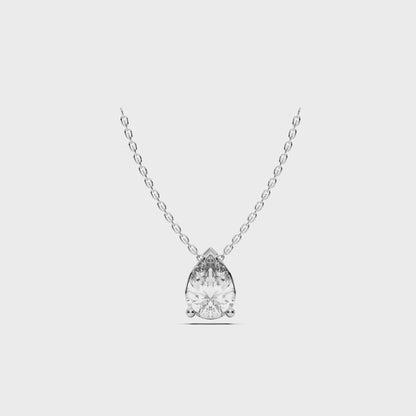 PEAR SOLITAIRE PENDANT