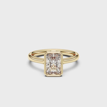 RADIANT BEZEL SOLITAIRE RING